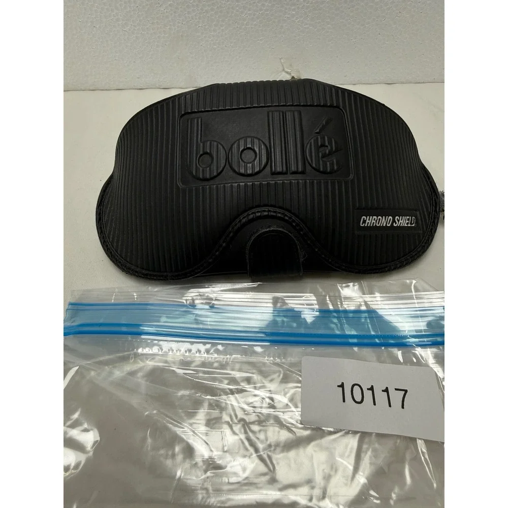 Bolle‎ Sunglasses Unisex Black Chronoshield Vintage Shield Wrap Sport Glasses